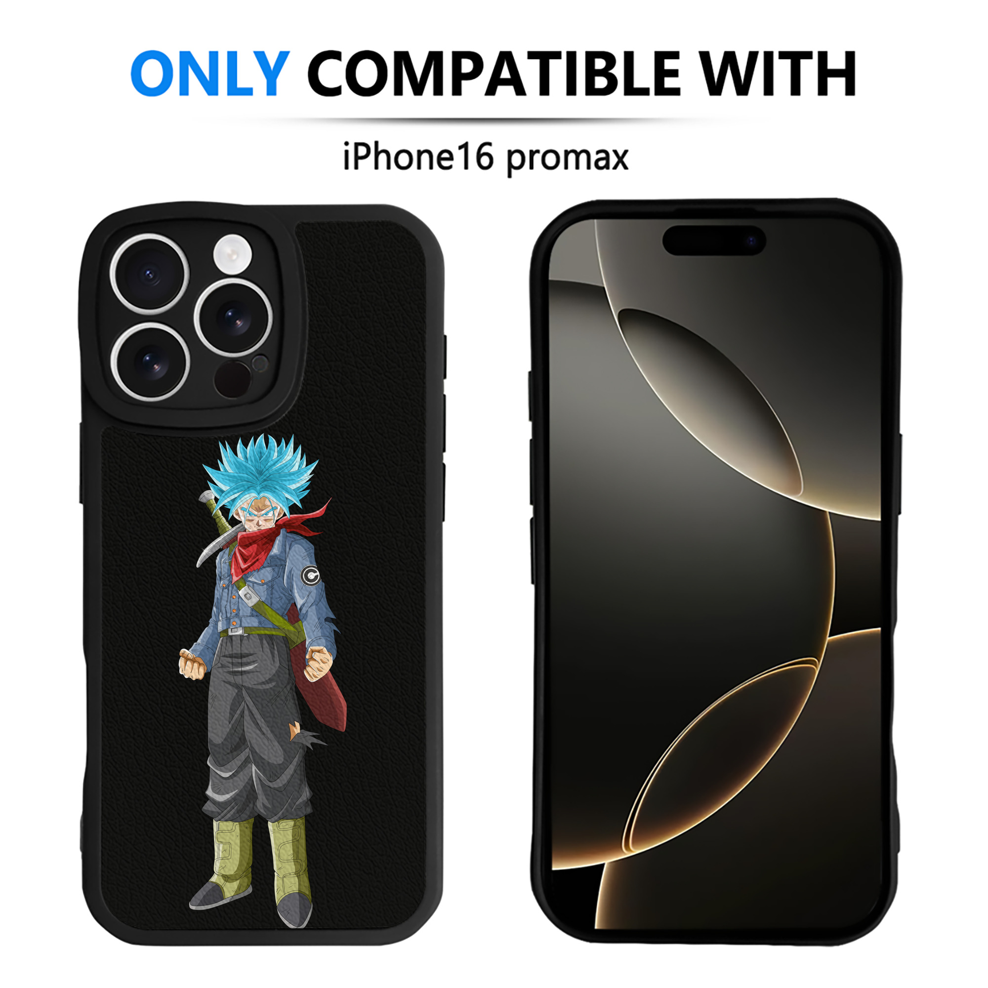 （画像用） ドラゴンボール トランクス（Torankusu）DRAGON BALL Trunks 【iPhone 16シリーズ対応】シリコンスマホケース（レザー調） 材質：シリコン